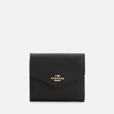 Coach Women's Crossgrain Leather Small Wallet - Black