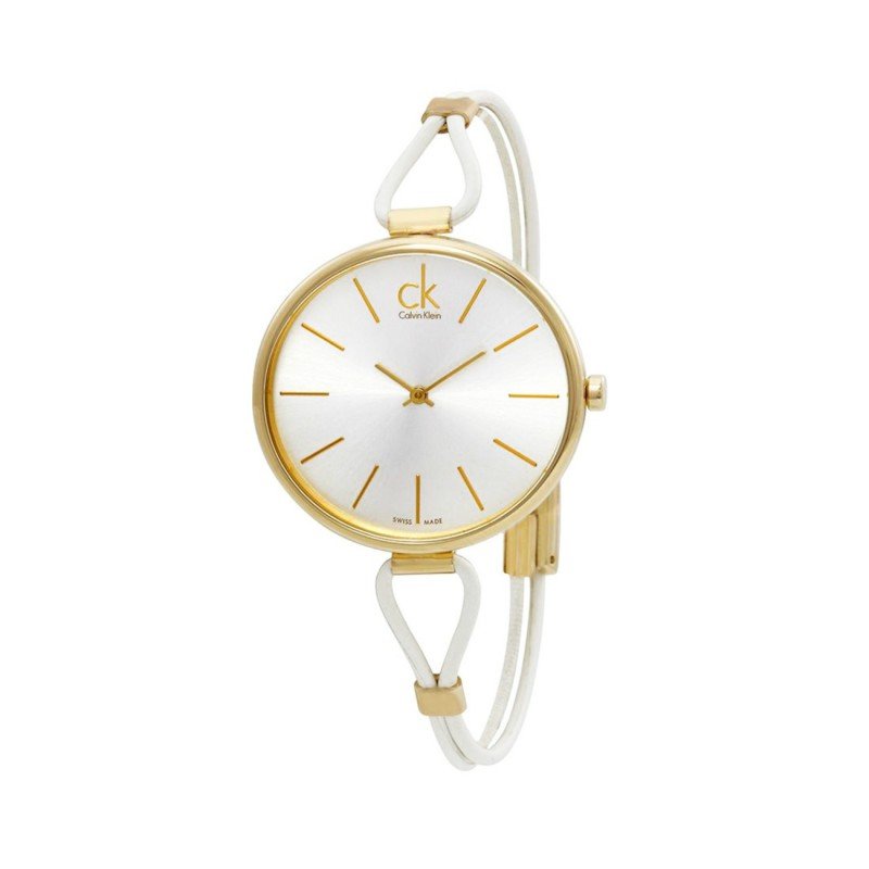 Ladies Leather Cord & Gold Watch