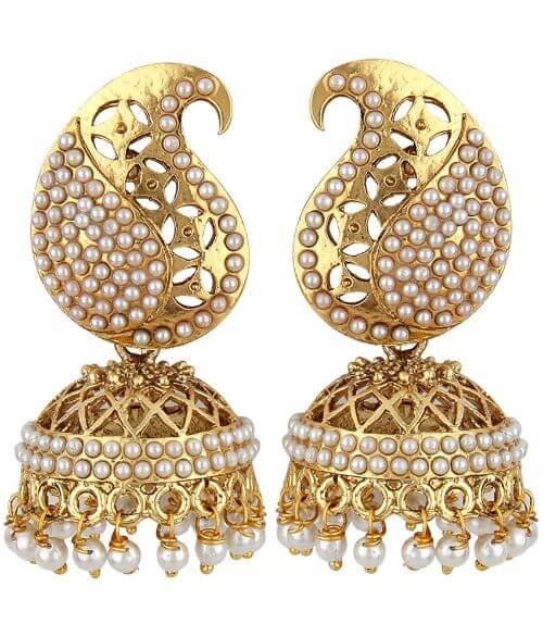 Angel In You Exclusive Golden White Earrings. M-1292