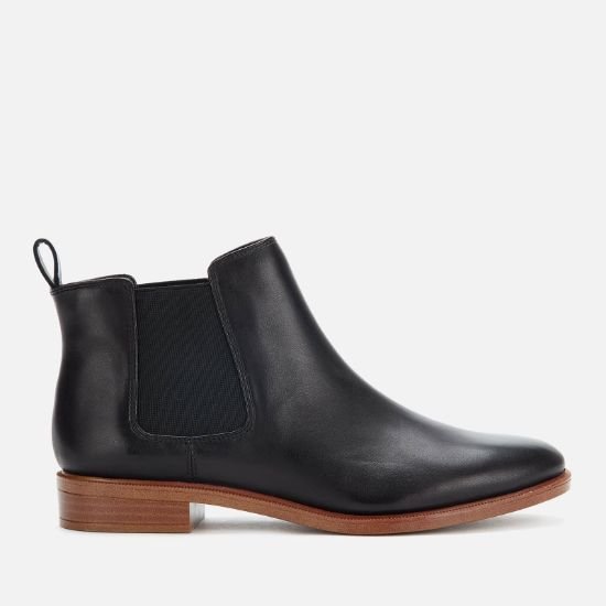 Clarks Women's Taylor Shine Leather Chelsea Boots - Black