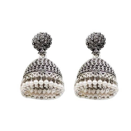 MOHNISH CREATION Fashion Jewellery Oxidized Silver Stylish Fancy Party Wear Traditional Earring For Women Girls