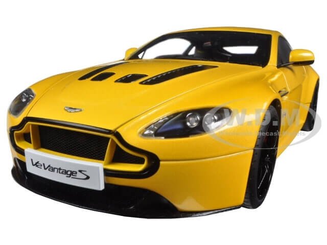 2015 Aston Martin V12 Vantage S Yellow Tang 1-18 Diecast Model Car by Autoart