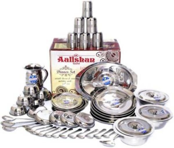 AALISHAN Pack of 51 Stainless Steel heavy stainless steel Pack of 51 Dinner Set Dinner Set