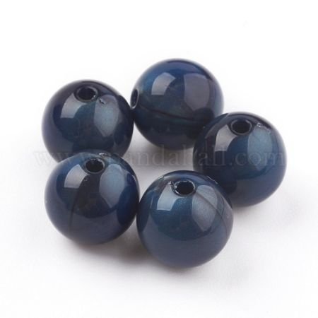 Acrylic Beads, Imitation Tiger Eye Beads, Round, Magenta, 11.5~12mm, Hole: 2mm (X-MACR-E025-21E-12mm)