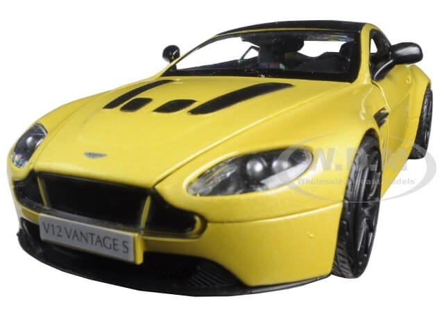 Aston Martin Vantage S V12 Yellow 1-24 Diecast Model Car by Motormax