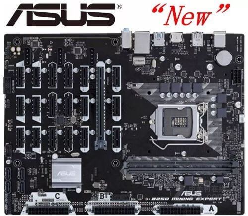 New ASUS B250 MINING EXPERT DDR4 LGA 1151 19 graphics board 32GB B250 Desktop motherboard