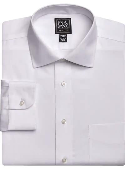 Traveler Collection Tailored Fit Spread Collar Dress Shirt