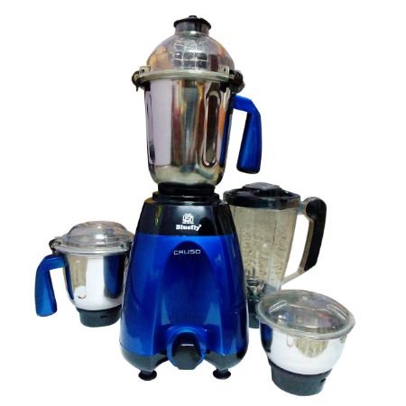 BLUEFLY CRUSO Mixer Grinder 750 Watts with 4 Jars (Metalic Blue)