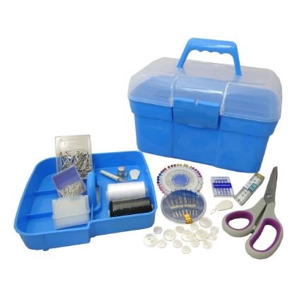 Blue Deluxe Filled Sewing Kit