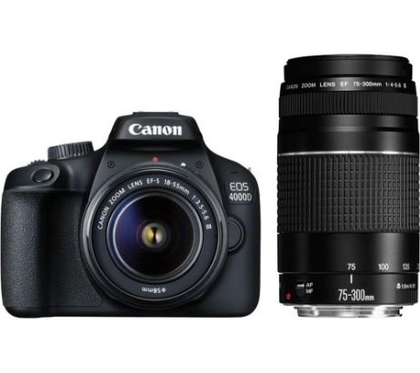 CANON EOS 4000D DSLR Camera with EF-S 18-55 mm
