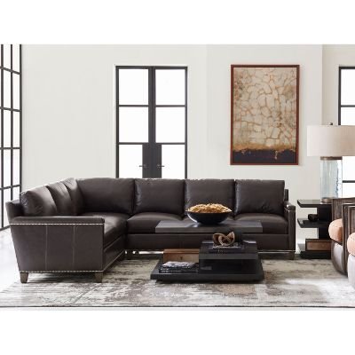 Carrera Brown Strada Leather Sectional Sofa