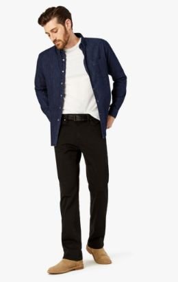 Charisma Relaxed Straight Pants In Select Double Black