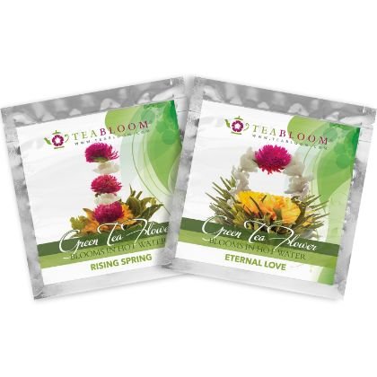 Jasmine Scented Blooming Tea Flowers - Rising Spring and Eternal Love - Set of Two