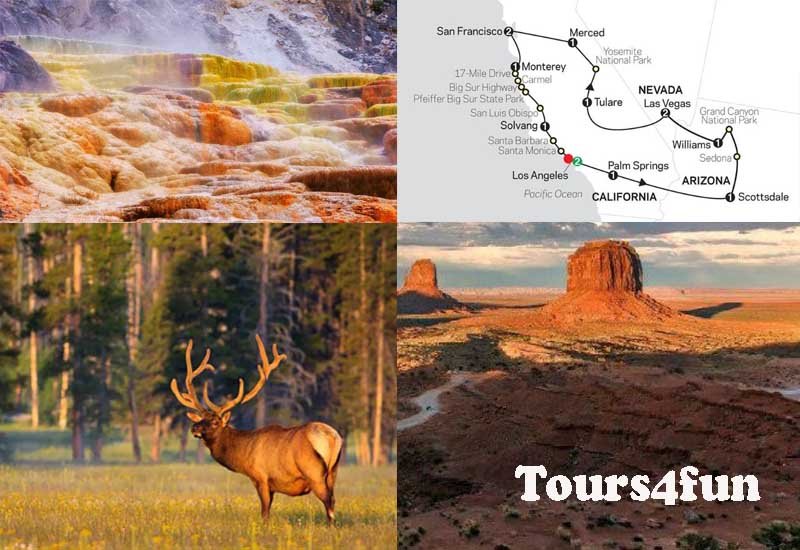 4 Popular Tours4fun Vacation Packages from Los Angeles