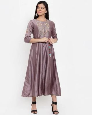 ANAISA - Embroidered Fit and Flare Dress with Tie-Up