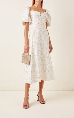 Markarian - Exclusive Greta Cutout Beaded Cotton Dress