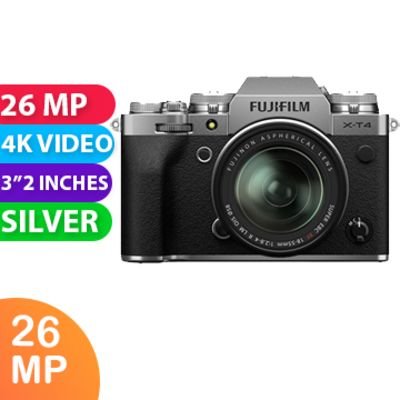 New Fujifilm X-T4 Kit 18-55 Digital Camera Silver