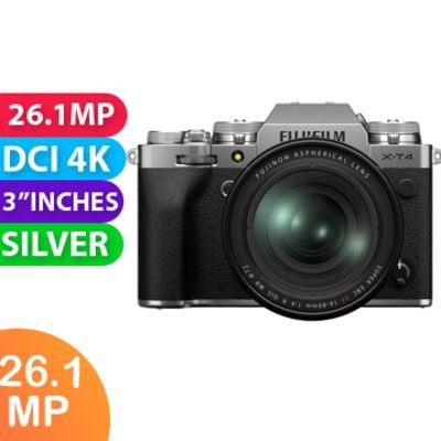 New Fujifilm X-T4 Mirrorless Camera Kit 16-80 Silver