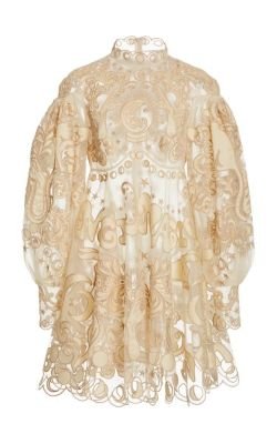 Zimmermann - Ladybeetle Fortune Appliquéd Tulle Mini Dress