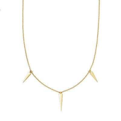 Gold spike necklace