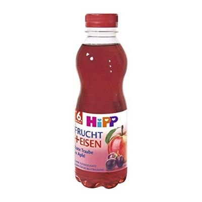 Hipp Organic Red Grape Apple Juice Iron Supplement 0.5 l