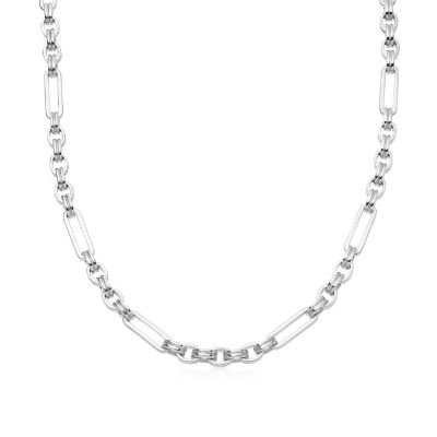 Silver axiom chain necklace