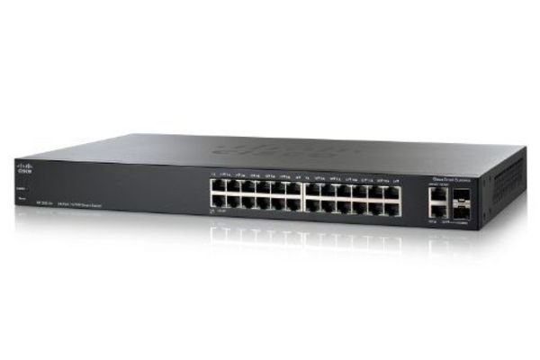 Cisco SF200-24 Smart Switch: 24 10/100 Ports, 2 Combo Mini-GBIC Ports (SLM224GTNA)