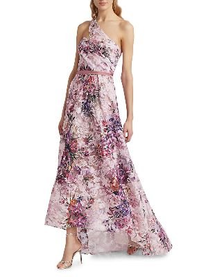 Marchesa Notte - Floral Asymmetrical High-Low Gown