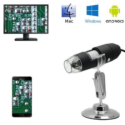 1080p 2 Million Three in One 1000 Times High-definition Digital Microscope Industrial Maintenance Electron Microscope