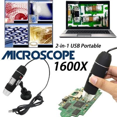 1600X USB Digital Microscope Camera Endoscope 8LED Magnifier with plastic Stand