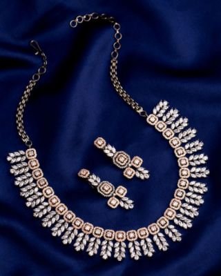 Designer Inspired Brass Necklace Set
