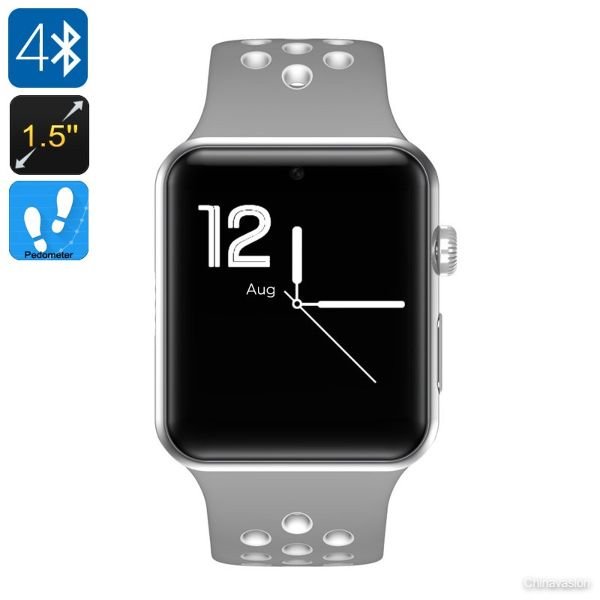 DM09 Plus Bluetooth Watch - SMS, Phone Call, Social Media Notifications, DM09 Plus Bluetooth 4.0, OLED (Gray + White)