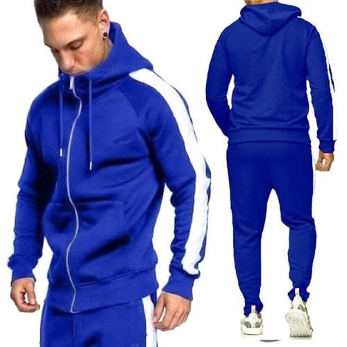 Men's 2 Piece Full Zip Tracksuit Sweatsuit Casual Athleisure 2pcs Winter Long Sleeve Breathable Sweat wicking Fitness Gym Workout Running Walking Jogging Sportswear Solid Colored Normal Hoodie Track