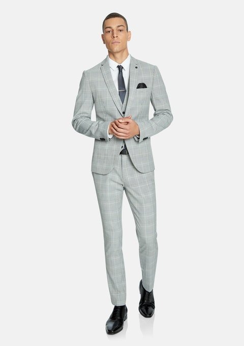 POWER SUPER STRETCH CHECK SKINNY SUIT JACKET