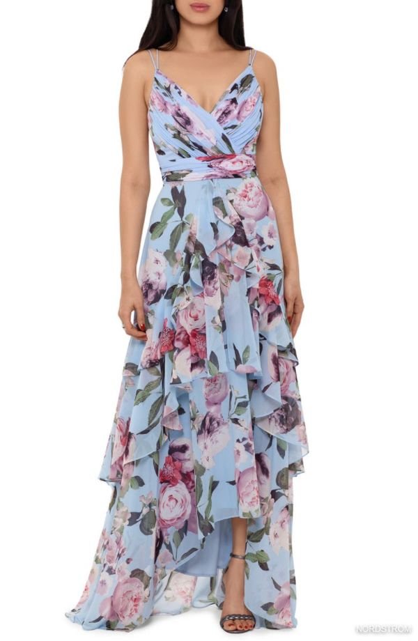 Floral Chiffon Gown