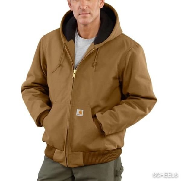 Men's Carhartt Loose Fit Firm Duck Insulated Flannel-Lined Active Jacket