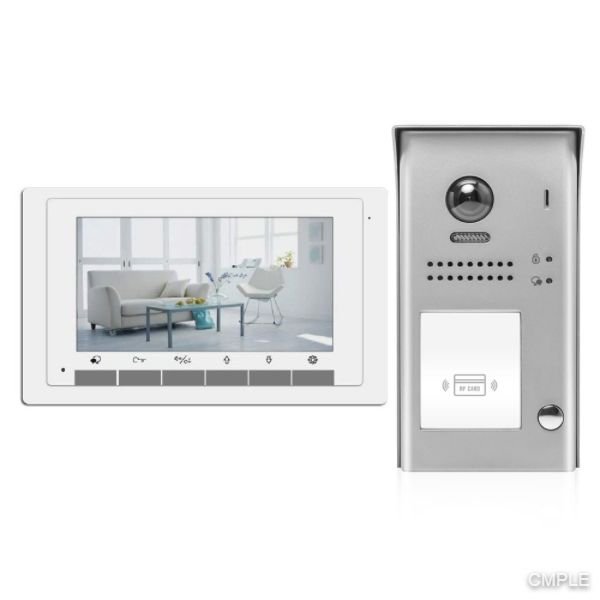 Video Intercom Entry System DK1711S - 1 Apartment Audio/Video Kit with 1 Inside Monitors