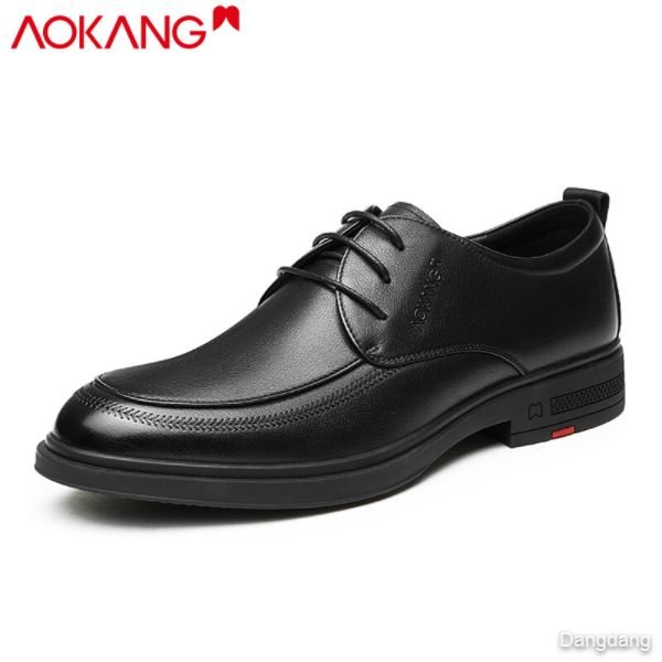 Aokang leather shoes men's spring and autumn business suits leather shoes England all-match men's