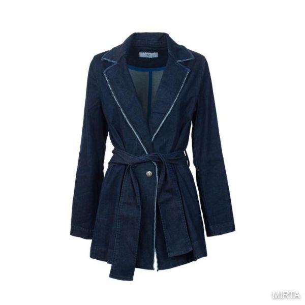LILY - SHAFT JEANS – Cotton Navy Blazer