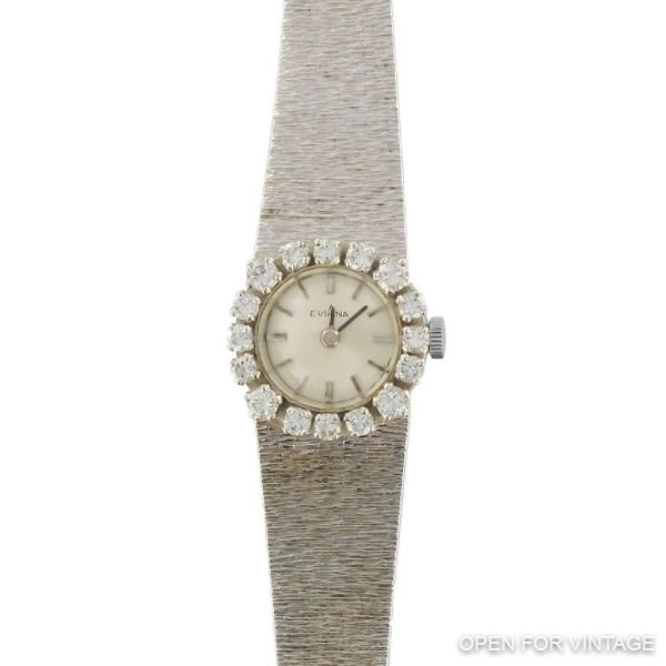 French Ladies Eviana White Gold Diamond Wristwatch