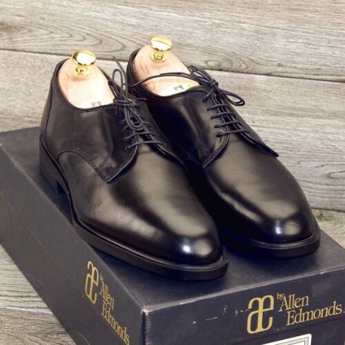$375 Allen Edmonds PROVO PTB 9.5 D Black new Brass Shoe Trees AE Bags