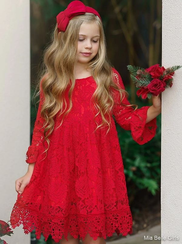 Girls Say Yes to Love Floral Lace Dress
