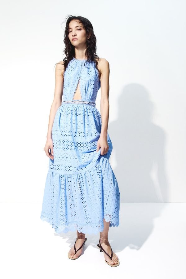 Top 5 Effortless Spring Outfits from H&M You Will Wear on Repeat in 2026 7 EYELET-EMBROIDERED POPLIN DRESS