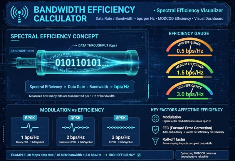 Bandwidth Efficiency Calculator