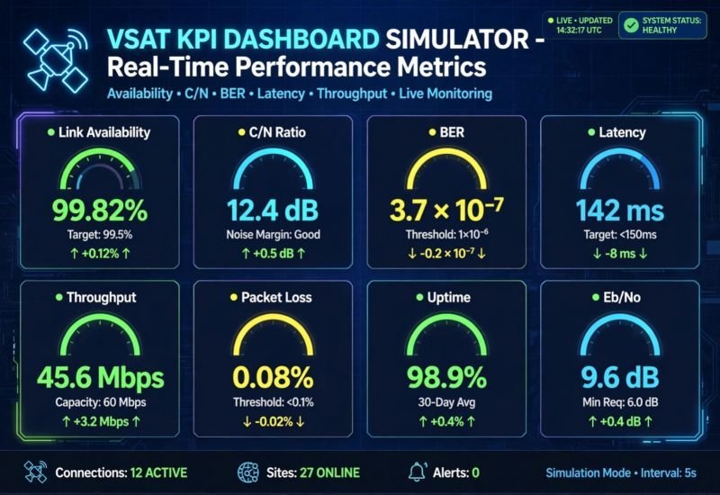 VSAT KPI Dashboard Simulator