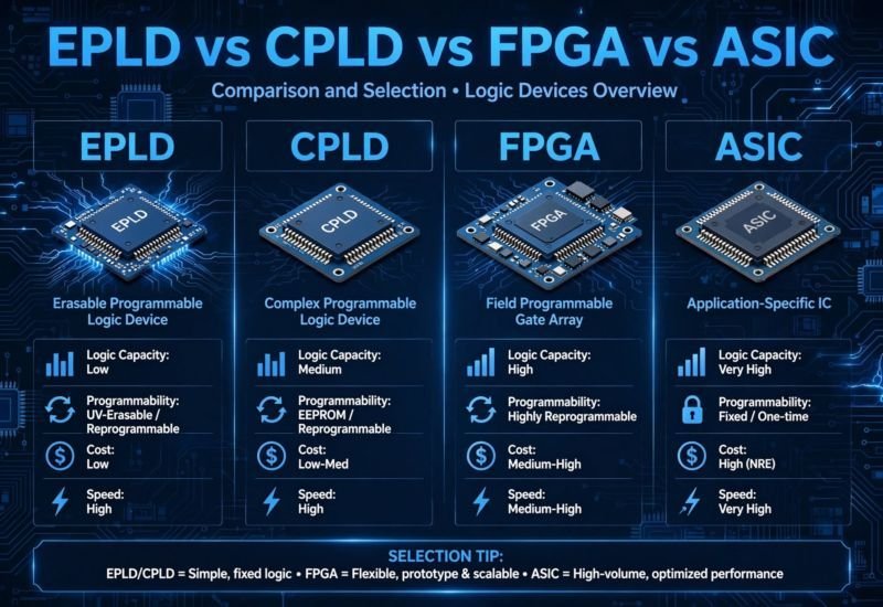 EPLD vs CPLD vs FPGA vs ASIC