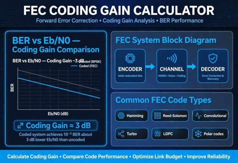 FEC Coding Gain Calculator