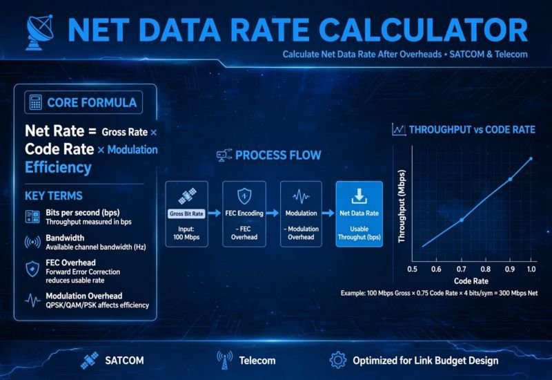 Net Data Rate Calculator
